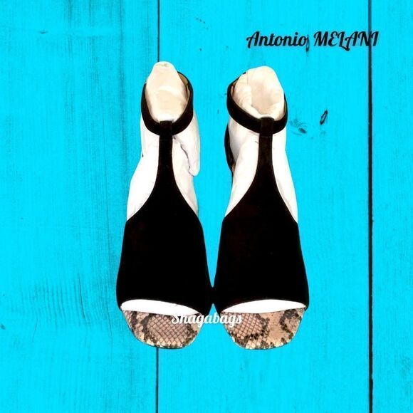 ANTONIO MELANI NEW IN BOX HILLORAY BLACK STRAPPY HIGH SANDAL SHOE - Picture 6 of 9